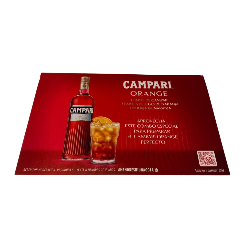 Tarjeton Campari Orange