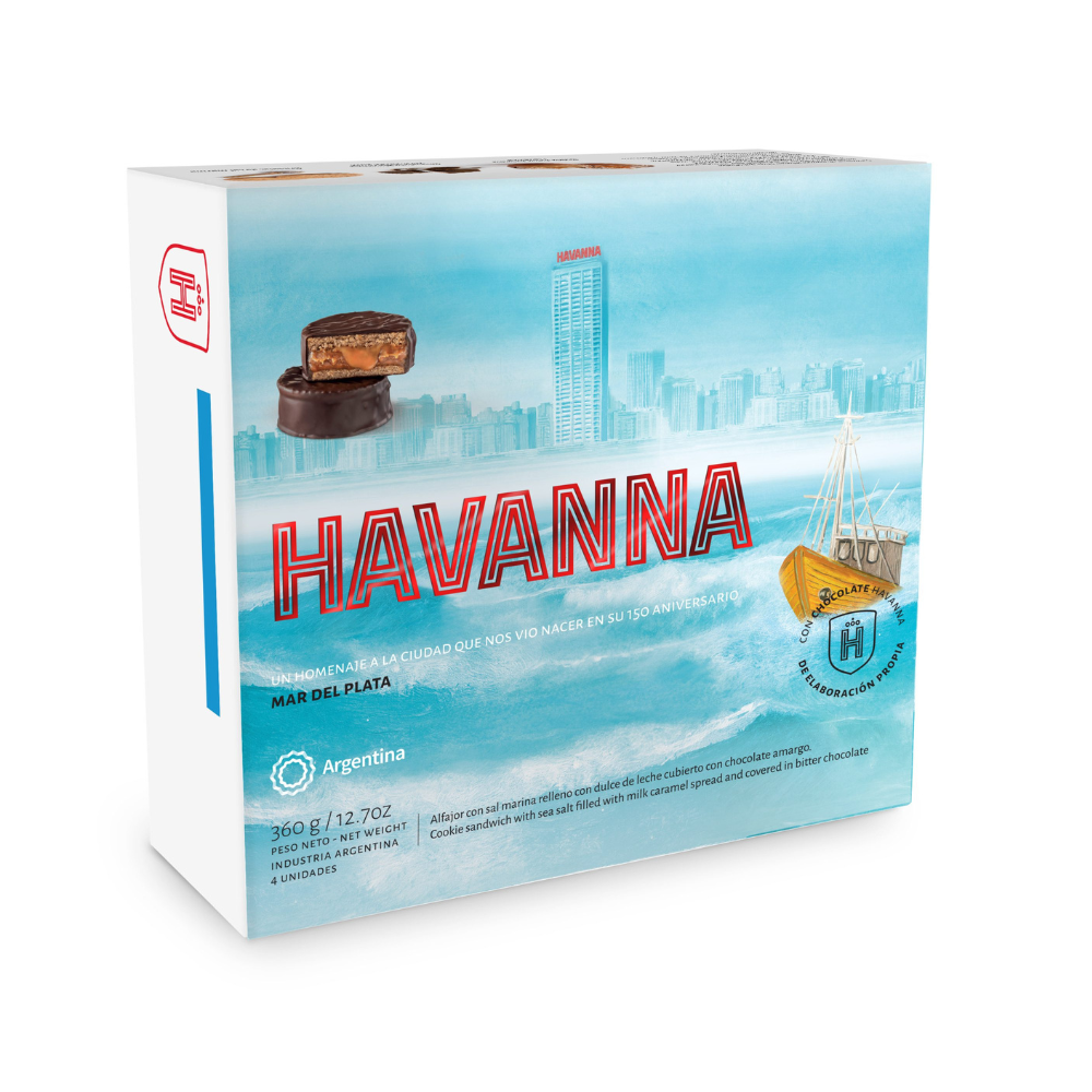 Alfajor Mar del Plata Havanna caja x8 MB